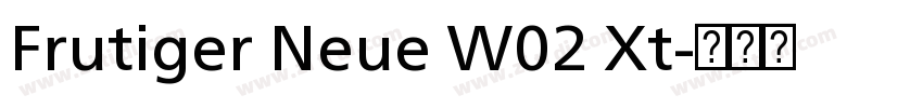 Frutiger Neue W02 Xt字体转换